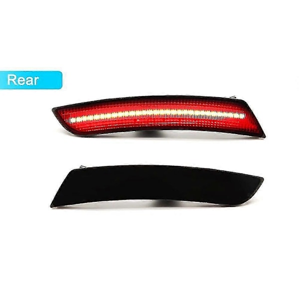 LED Side Marker Lys Foran & Bak Fender Signal Lampe For Chevy Camaro 2016-2022 Røkt Svart Linse Foran Amber Bak Rød Lys