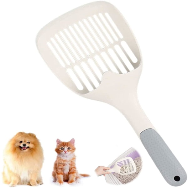 Kattesøppel-spade Plast-kattestrø-spade Hurtigsil for kattedyr Slitesterk kattesand-spade for rengjøring av kattesand-dyreutstyr