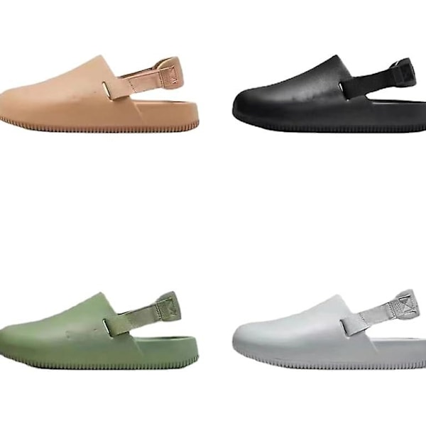 Sandaler for kvinner og menn med justerbar spenne og flate EVA-sandaler khaki 38 39