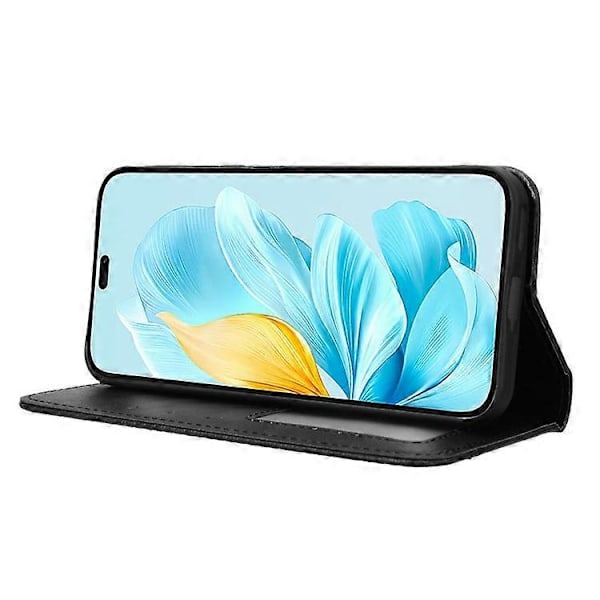 Kompatibelt Plånboksfodral i Läder för Honor 200 Lite med Ställ, Grossist Telefonfodral black