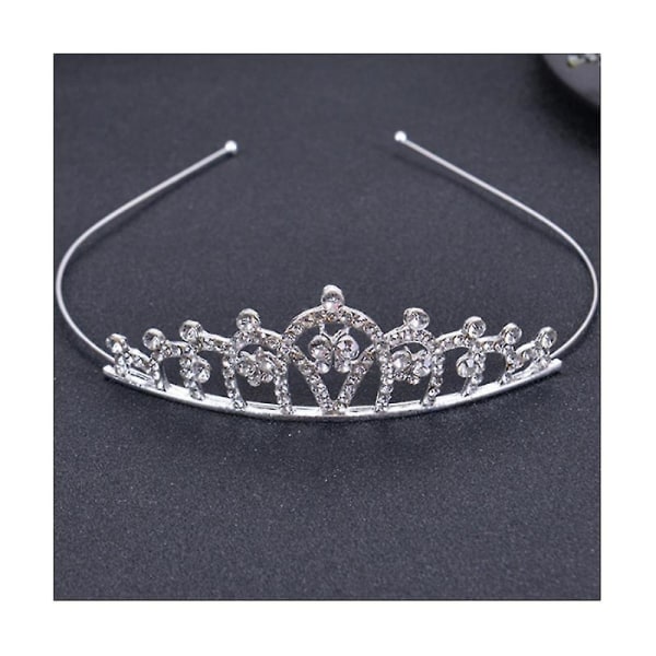 6 stk Børne Rhinestone Crown hårbånd Dejligt prinsesse hårtilbehør Vis brudens hovedbeklædning