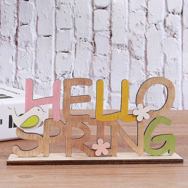 Bokstäver för Påsk i Trä - Hello Spring - Träbokstäver - Påskdekoration