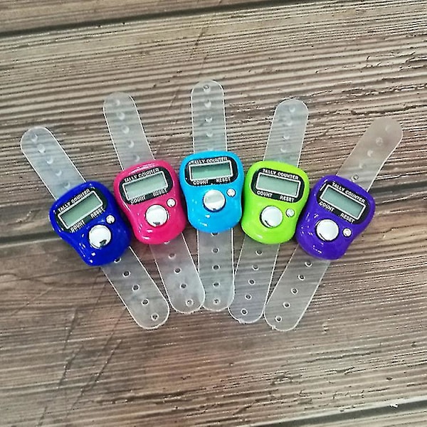 Finger Counter Clickers, 5-pak Nulstillelige Håndtællere