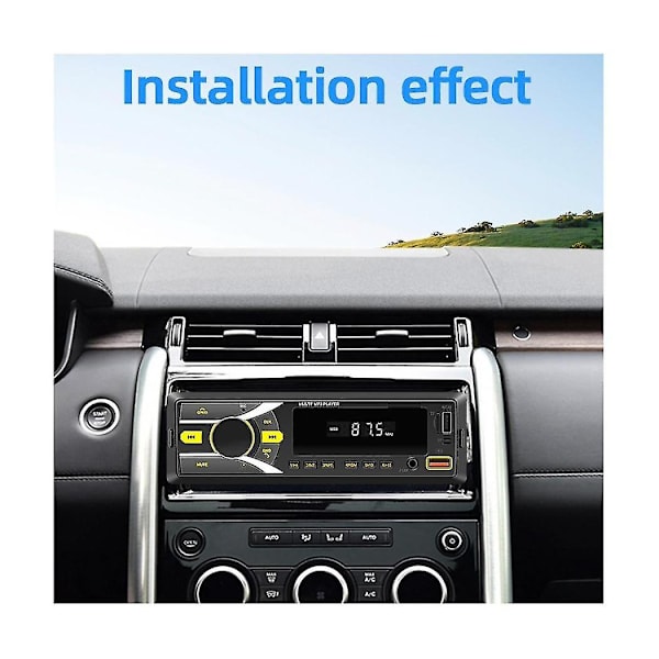 Bilradio Bilstereo Bluetooth Single Din Mp3-spelare Med App-kontroll Am Fm-radio Aux-ingång 2usb R