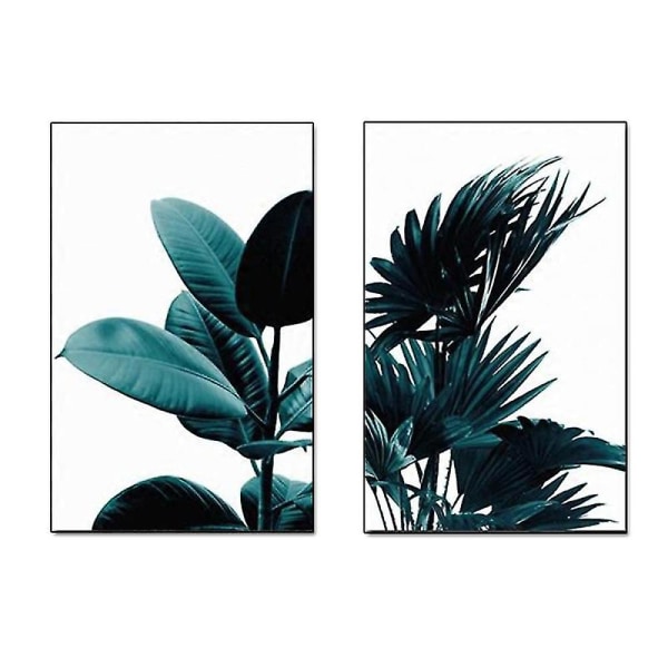 2pcs / Set Creative Green Plant Canvas Art Print Wall Poster Wall Pictures Painting Wall Art For Be