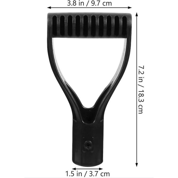 2-pakning 3 cm plastskovlskaft D-håndtak snøskuffe rive spade snøfjerning hagetilbehør
