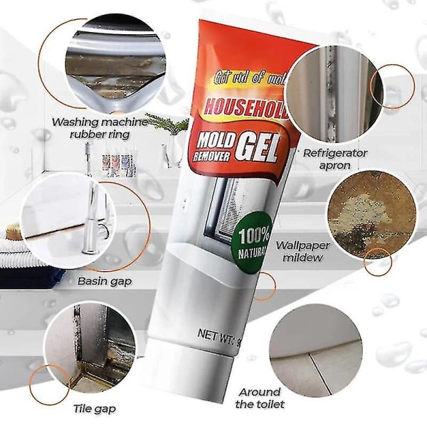 Husholdningsskimmelfjerner Gel Vægfliser Vaskemaskine Køleskab Husholdningsapparat Anti-skimmel