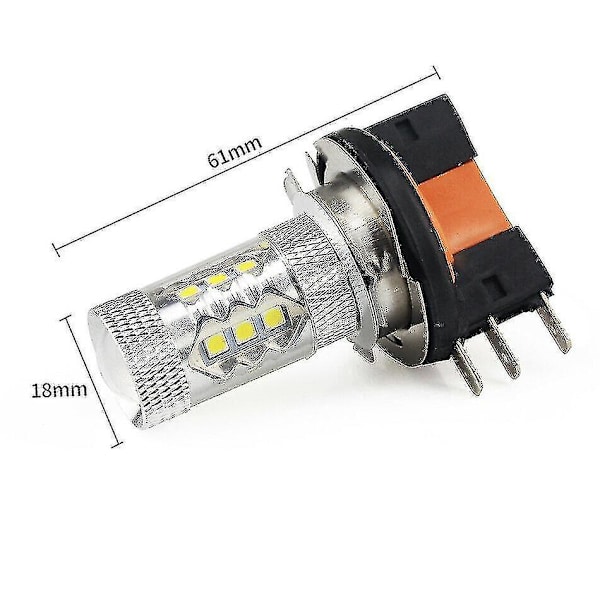 2 st H15 LED-lampa helljus strålkastare körljus automatisk lampa