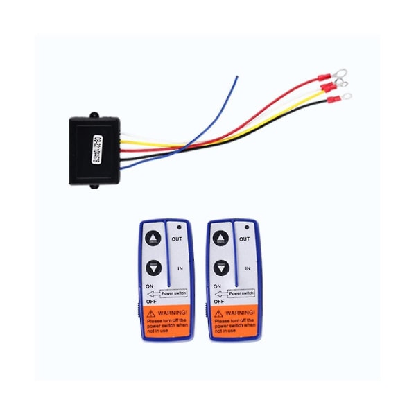 12v 250a Fjernbetjent Spil Kontaktor Spil Kontrol Solenoid Relæ Twin Fjernbetjeningssæt Bil Motorcykel Off Roa