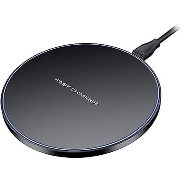 15W trådløs oplader, universel Qi opladningsplade, induktionsoplader kompatibel med iPhone 12/11/11 Pr