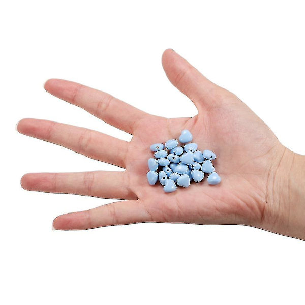 100 stk./pose macaron hjerteperler slikfarve til gør-det-selv armbånd halskæde smykker