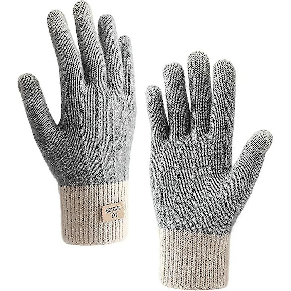 Damehansker Vinter Touchscreen Hansker Strikket Fingerhansker Sport Varme Og Vindtette Vinterhansker For Skigåing Sykling Og Sms