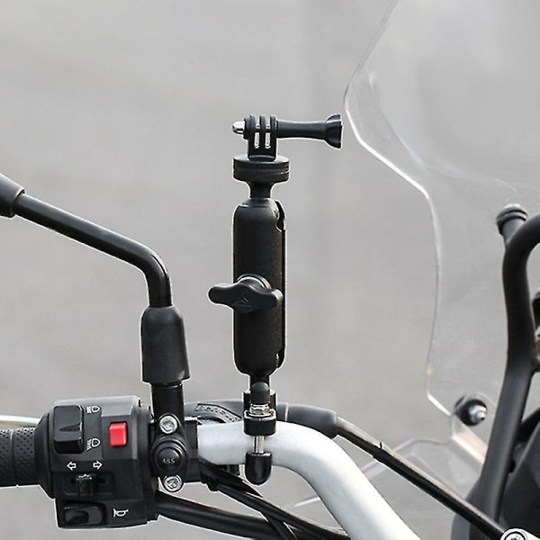 Motorcykel cykelkamera hållare styre backspegel montering fäste 1/4 metallstativ för Go-pro Hero8/7/6/5/4/3+ actionkameror