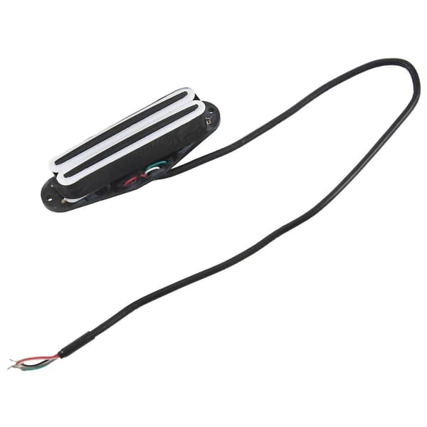 Dubbla Hot Rail Humbucker Pickups för St Tele Strat Elektrisk Gitarr, Silver Kropp Med Svarta Rails