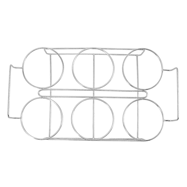Rustfrit stål 6-huls glaskopholder til hjemmebar og KTV vinudstilling