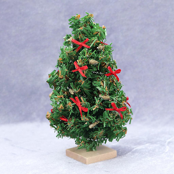 1/12 Dockhus Julgran Miniatyr Cedar Prydnad Diy Fe Trädgård Dekoration Mini För Dockhus Tillbehör