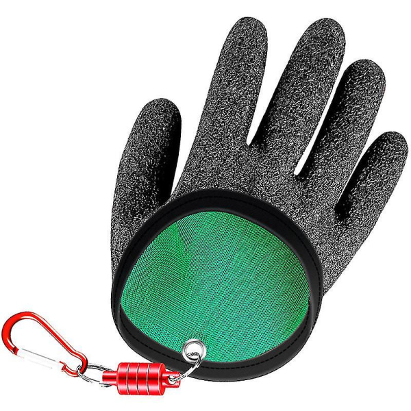 Predator fiskehandskar med anti-cut och magnetisk stängning [universal ] Vattentäta handskar för att skydda mot bett och hantera gädda, havskatt, zande