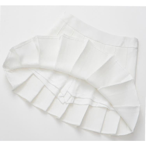 Flickor hög midja plisserad dragkedja tennis stil skridskoåkare minikjol (barn) white 110cm  3-4 years