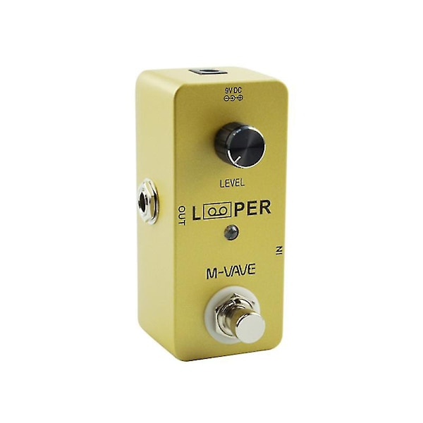 Mini Guitar Loop Elektrisk Gitarr Effekt Pedal Max. 5 Minuters Inspelningstid Obegränsade Överdubbar Helt i Metall