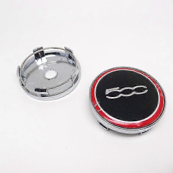 4 stk. 60mm Hjulkapsler til Fiat 500 - Støvbeskyttende Dæksel Emblem til Punto Stilo Bravo Ducato Freemont 124 600 e