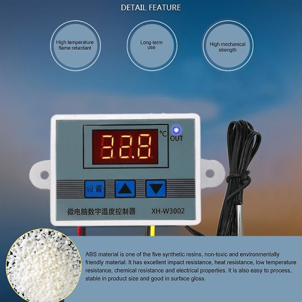 12v-220v 1500w Digital LED Temperaturregulator XH-W3002 Til Inkubator Køling