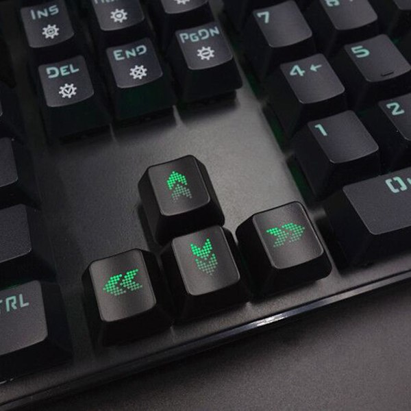 Diy Abs Riktningstangenter Bakgrundsbelyst Mekanisk Tangentbordsnyckelkapsel Oem-profil