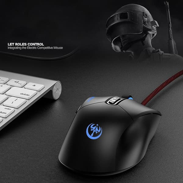 RGB Gaming Mus Wired Programmerbar Ergonomisk USB Mus 3200 Dpi 6 Knapper & 6