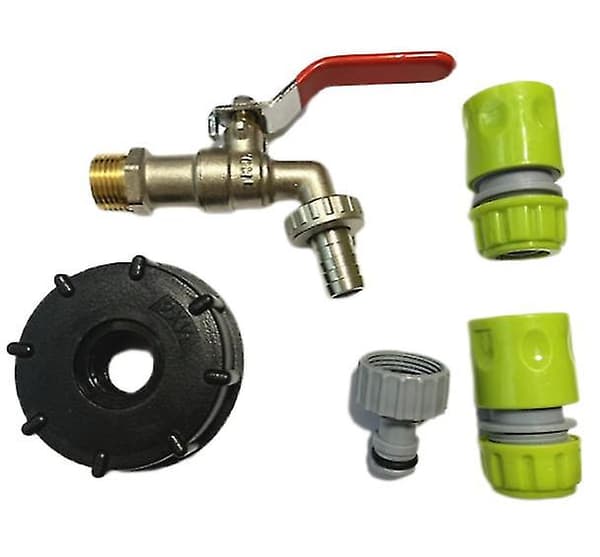 Tankhane 1000l S60x6 IBC Haneforbindelse 1/2\" Slangeforbindelse, Drænhane Adapter, Til Havehane, Tankadapter