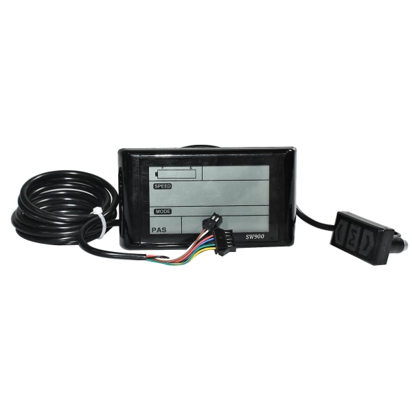 Ebike Sw900 LCD-näytön ohjaus 24/36/48/60/72v nopeusmittari Nopeusmittari langallinen pistoke polkupyörän lisävaruste