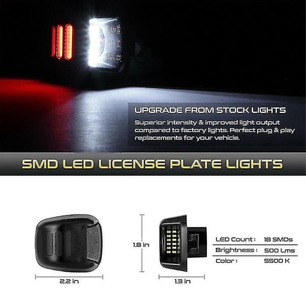 Bil LED-skyltbelysning Bakljus Vattentät Bakljus För Navara D40 2007-2016