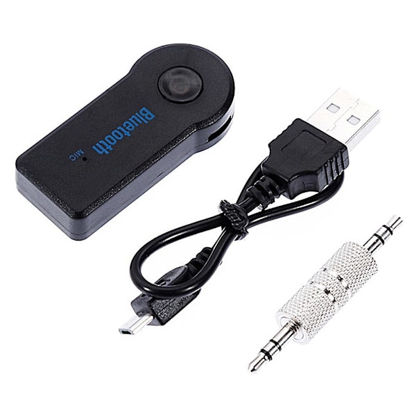 2 i 1 trådløs Bluetooth-kompatibel modtager-senderadapter 3,5 mm telefon AUX-lyd MP3-bilstereo-musikmodtageradapter