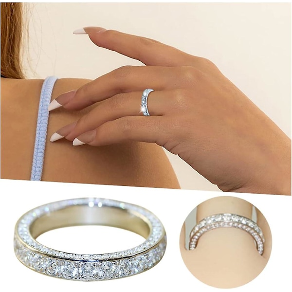 Snabb shopping Delikat Dam Fingerring Kompanjon Dam Full Klassisk Dam Ringar Flickor Diamant Ringar Ringar Smycken Dam 6