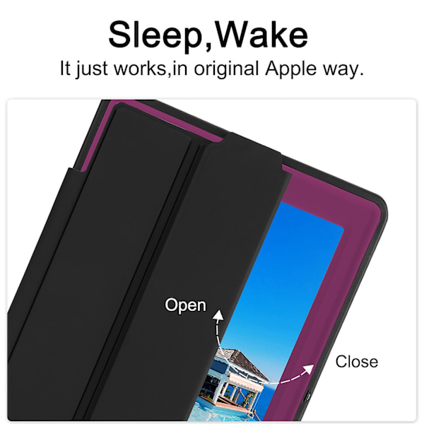 Smart Cover Støtsikker Stativ Etui Magnetisk Beskytter for Apple iPad Air 2 Rose