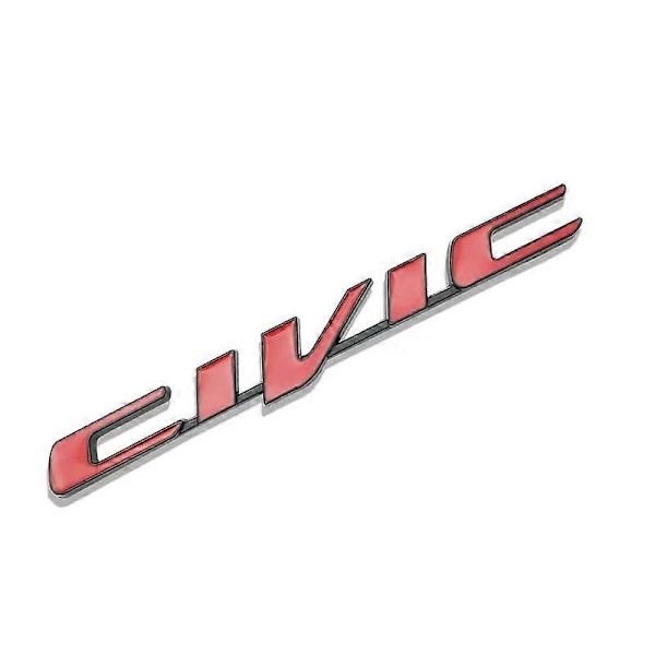 Bakluckedekaler med 3D-metall emblem för Honda Civic bokstavslogotyp - Hög kvalitet, bilstyling, biltillbehör d