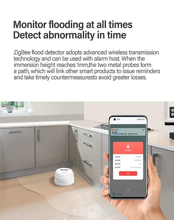 Ny Tuya Zigbee Vandlækagedetektor Smart Home Vandoverløbssensor Arbejder med Tuya
