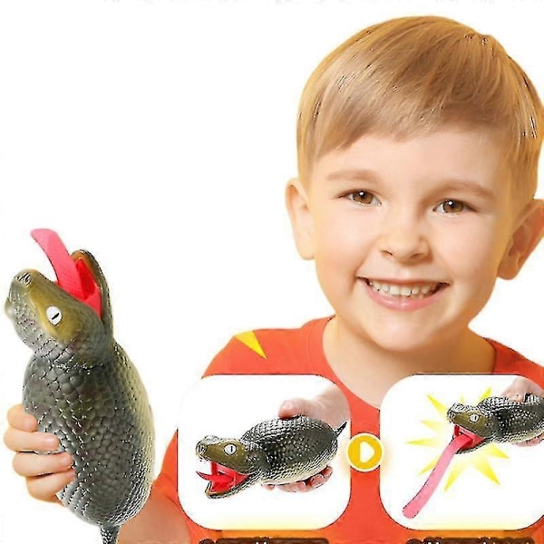 Uusi Temppu Leikkikalu Paksu Pieni Käärme Pysähtyneenä Kieli Ulos Pieni Käärme Temppu Hauska Temppu Ihmisille Stressi Helpotus
