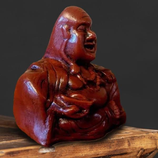 2 stk Buddha Flip, Buddha-pynt, Latterlig Buddha-statue med mellomfinger