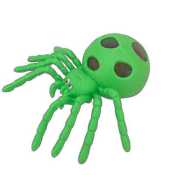Grønn edderkopp Squishy Morsom leketøy Triks Antistress leketøy