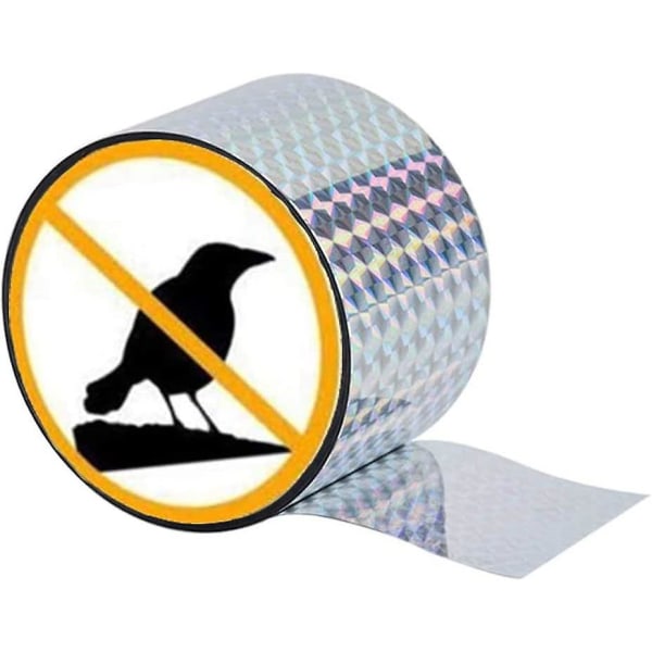 Reflekterende fugleafvisende tape, 106m X 5cm Fugleafvisende tape Refleksion mod skadedyrsbekæmpelse for at afvise fugle til haven