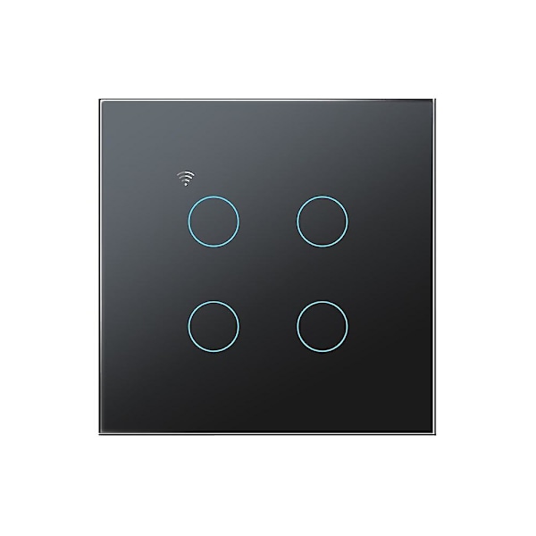 Tuya Eu Wifi Smart Vegglysbryter Luksuriøs Glasspanel Berøringssensor Timer
