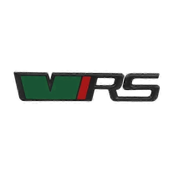 3D Metall VRS Logo Bilgrill Emblem Badge Bagasjeromsmerke for Skoda Octavia 3 2 A5 A7 Mk3 Mk2 Kodiaq Superb Fabia Tilbehør sticker green black