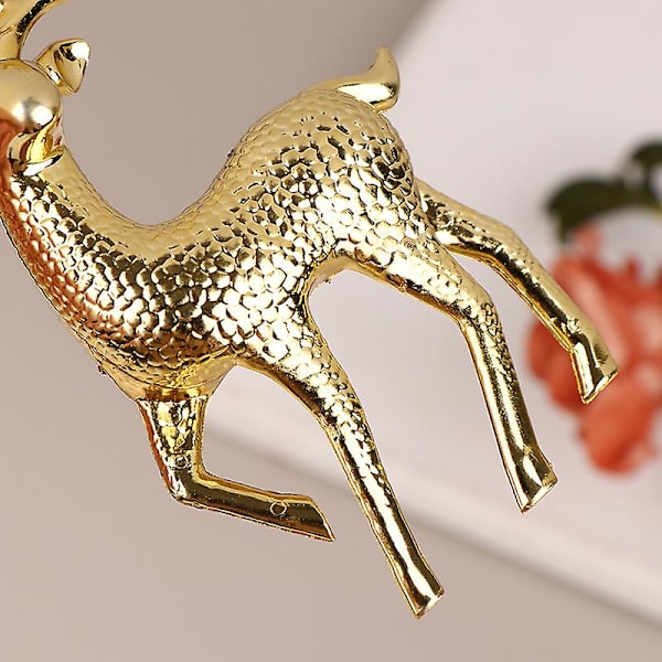 5 stk Kunstig Jul Simulering Sika Hjort Rein Eventyr Hage Rekvisitter Statue Hjem Elg Skap Ornamenter Kakedekorasjon