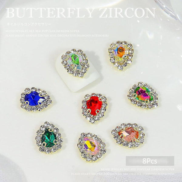 Alloy Bows Nail Art Rhinestones Crystal Gems For Nail Decor Rings Earrings Diy Style 6