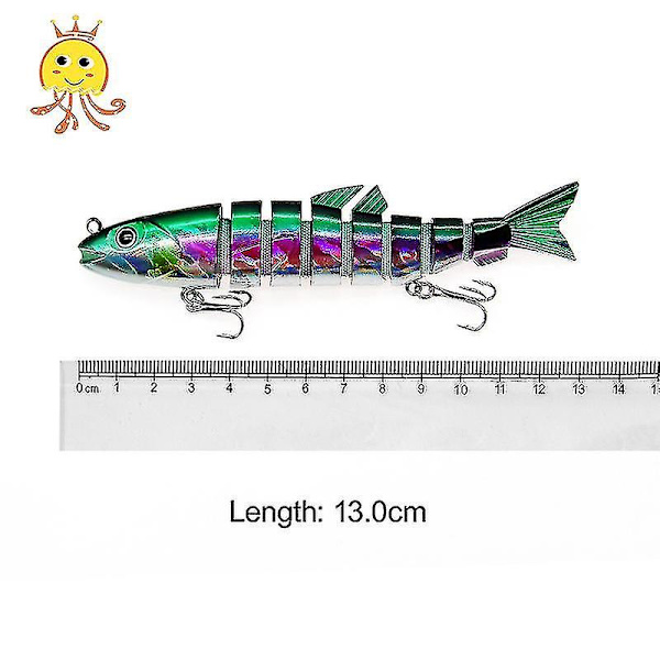 Flerfärgad Vacker 130mm Svart Liten Fiske Mjuk Bete 20.0g Multi-ledat Bete