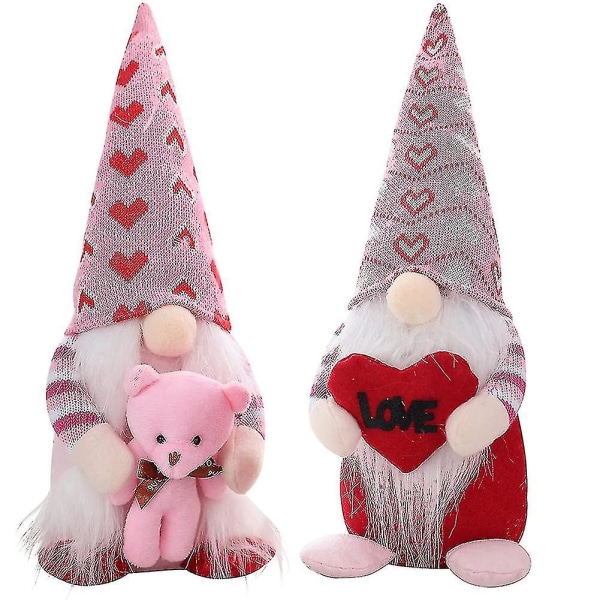 Gnomes plysch Alla hjärtans dag-dekorationer som är kompatibla med Home Elf Gnomes-dekor