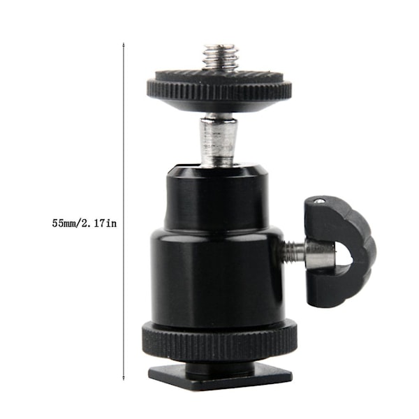 Kamera Stativ LED Lys Flash Stativ Beslag Holder Mount 1/4 Hot Shoe Adapter