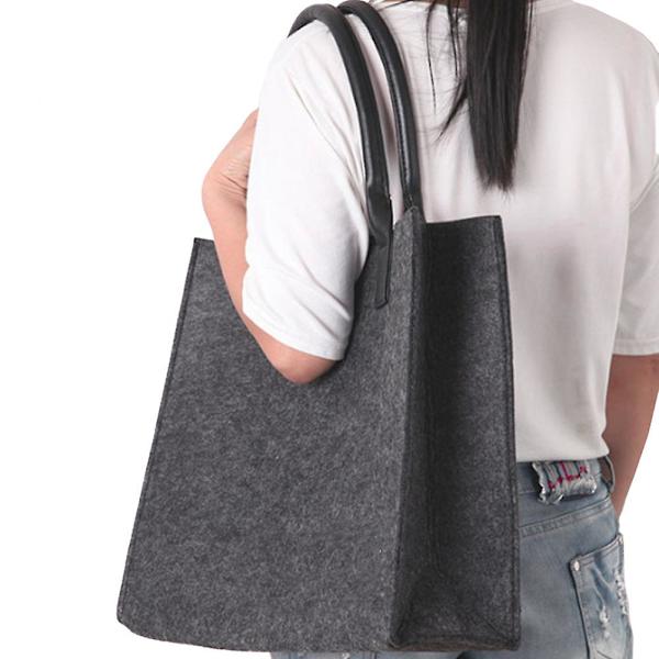 Kvinders Filt Shopping Skulder Opbevaring Håndtaske Håndtaske Shopper Tote Tasker Håndtasker Pung Tote