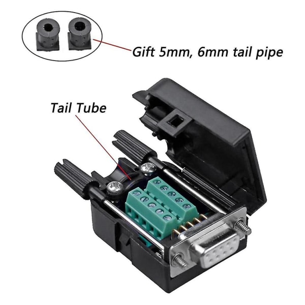 4 st Db9 Honkontakt, db9 Lödningsfri Rs232 D-sub Seriell till 9-stifts Port Terminal Adapter
