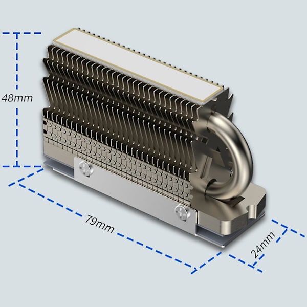 M2 Ssd-jäähdytin Hr-09 2280 Heatsink Vest 6mm Lämpöputki Jäähdytys Laite Jäähdytin