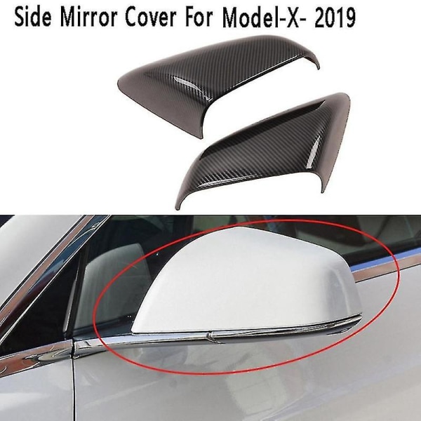 Kompatibel med Tesla Model-x- 2019 bilbackspegel dekorativt cover